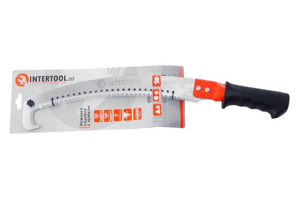 Ножовка садовая Intertool - 350 мм x 7 T x 1" x 3D с крюком (HT-3150)